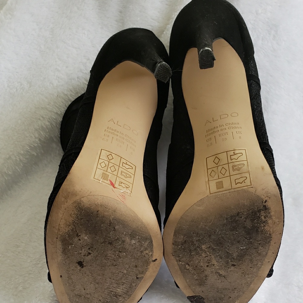 Aldo Open Toe Mesh Booties- Size 8.5 - image 6